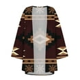 thumbnail image 2 of Womens Lightweight Cardigans Open Front Long Sleeve Graphic Print Spring Summer Fall Casual Outerwear Coat (2XL, Brown), 2 of 5