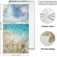 thumbnail image 2 of SKYSONIC 2 Pack Starfish Sea Shells Fingertip Towels Bathroom Towels Set 28.3"x14.4" Summer Bath Towels Hand Towels Dish Towel Dishcloth Cleaning Cloths, 2 of 7