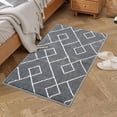 thumbnail image 2 of Danolapsi Modern Area Rug 2x3,Small Trellis Throw Rug Premium Non Slip Doormat Neutral Shag Area Rug,Non-Shedding Kitchen Sink Throw Carpet for Entry Bathroom Laundry Entrance, 2 of 9