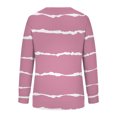 thumbnail image 5 of ICHUANYI Clearance Women Long Sleeves Casual Shirts Printing Round Neck Sweatshirt Pullover Loose Tunic Tops(Pink, XL) ICHUANYI WER2023080905930, 5 of 5