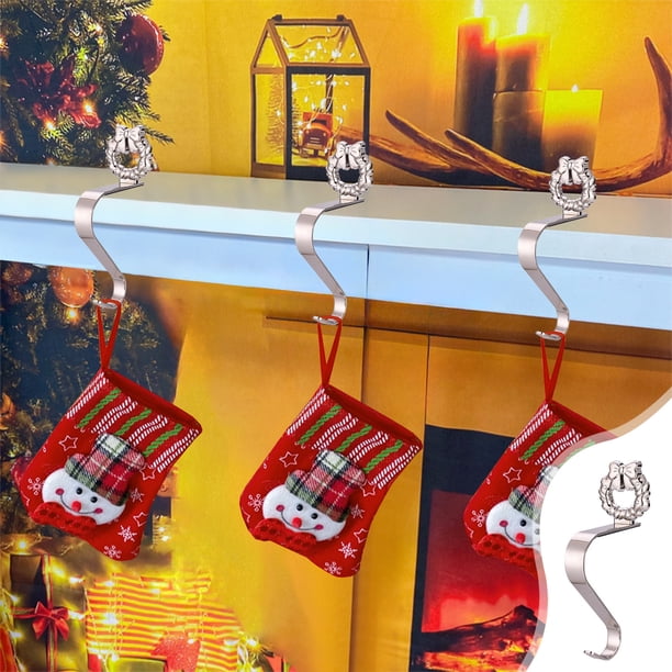 Xihbxyly Ganchos Navideños de Hierro de Primera Calidad, Gran Capacidad de Carga, Colgador para Coronas Navideñas, Decoración Versátil para Puertas, Perfecto para Navidad, Halloween y Acción de Graci