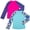 Color3, variant on 2-Pack Kids‘ Long Sleeve Rash Guard Shirts with Print, UPF 50+ Sun Protection Swimwear & Surf Tops for Boys and Girls, Sizes XXS-M