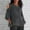 Dark Gray, variant on Olyvenn Linen Shirt for Women Cold Shoulder Crew Neck 3/4 Sleeve Tunic Blouses Casual Loose Fall T-Shirt Tops for Ladies Summer Yellow S