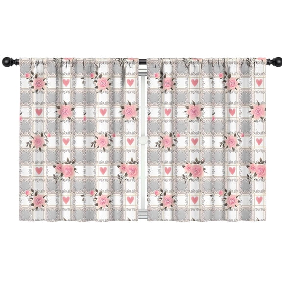 Blackout Kids Curtains,Pioneer Flower Floral Print Pattern Childrens Insulated Curtains Set Of 2,Bedroom Essentials,Toddler Room Decor 42"x54"