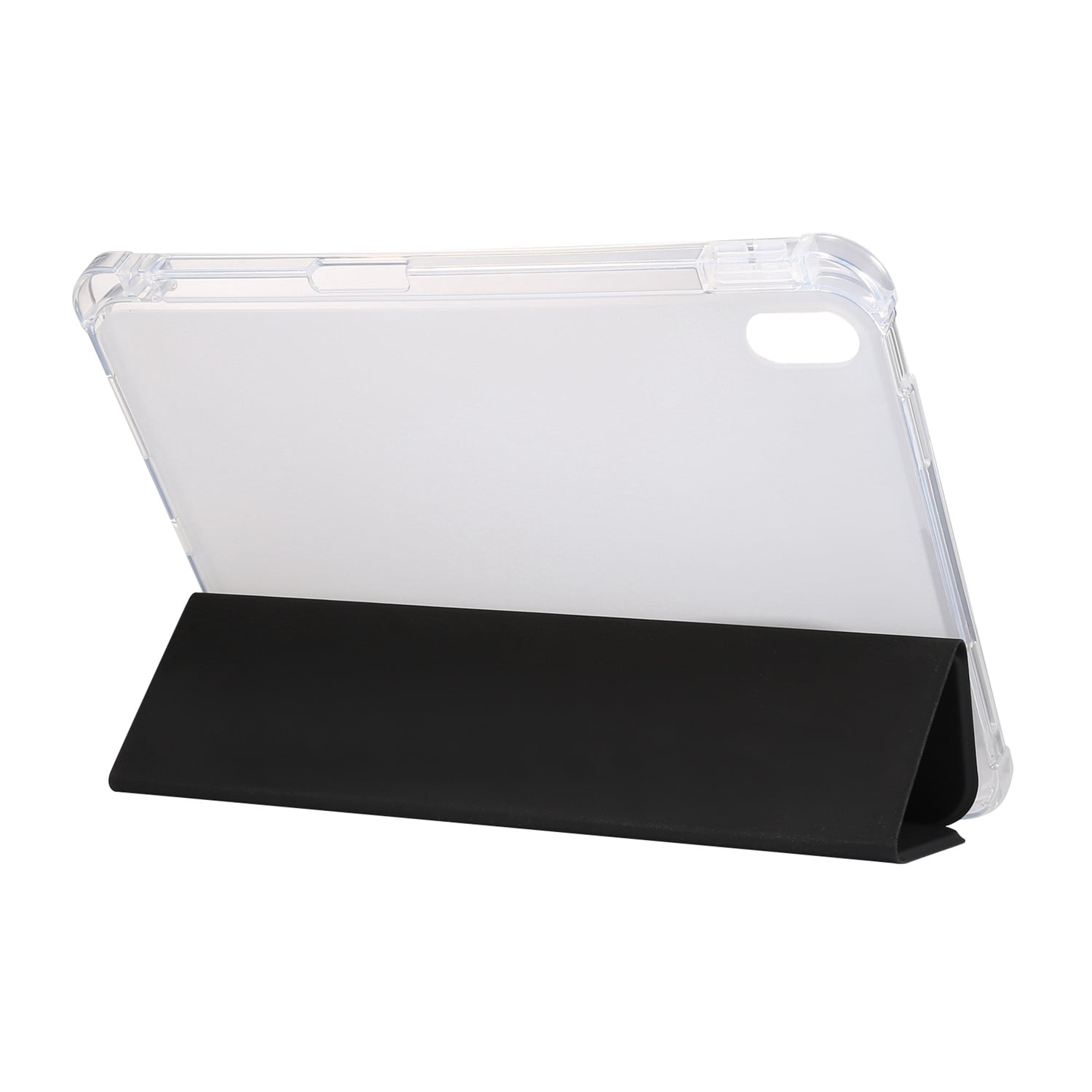 SaniMore for iPad 10th Generation 10.9" 2022 Case, Auto Sleep/Wake, Flexible TPU Case with Tri-Fold Kickstand & Pencil Holder Shockproof Protective Case for Women Men, Black