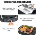 thumbnail image 4 of Indoor Smokeless Grill,1100W Non-stick Table Top Electric Gill for BBQ and Indoor Grilling,6-Speed Temperature Control Fast Heat Up,Dishwasher Safe,Serves 4-6 people,16.2x11.2in, 4 of 6