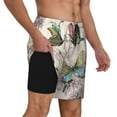 thumbnail image 3 of Fotbe Flying Butterflies-1 Men’s Swim Trunks Quick Dry Swim Shorts Board Shorts with Mesh Lining-3X-Large, 3 of 9