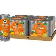 V8 +Energy, Healthy Drink, Natural Energy From Tea, Orange Pineapple, 8 Ounce Can (4 Packs Of 6, Total Of 24)