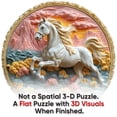 thumbnail image 4 of Puzle de madera Quenisray, 500 piezas, caballo blanco galopante, 4 of 7