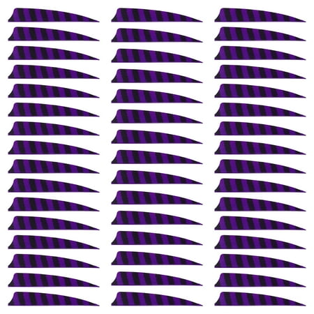 Uxcell Arrow Vanes Arrow Fletching 4 Shield Shape Turkey Feathers for Hunting DIY Shooting(Purple Pack of 50)