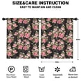 thumbnail image 2 of Blackout Kids Curtains,Pioneer Flower Floral Print Pattern Childrens Insulated Curtains Set Of 2,Bedroom Essentials,Toddler Room Decor 52"x63", 2 of 5