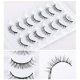 thumbnail image 4 of 1 Box False Eyelashes Wispy Natural Curl Lashes Soft Faux Chemical Fiber Lashes Volume Fluffy Frihappy Fake Eyelashes, 4 of 6