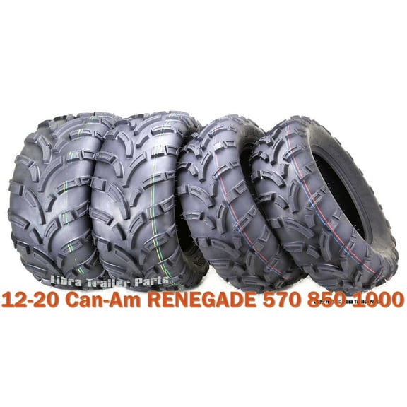12-20 Can-Am RENEGADE 570 850 1000 ATV Tire Set WANDA 25x8-12 25x10-12 lite Mud