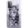 thumbnail image 2 of Samsung Galaxy A52 Wallet Case for Women, Premium PU Leather Prints Flip Cute Cover with Card Holder & Kickstand Feature Phone Case for Samsung Galaxy A52 Smiley Cat, 2 of 14