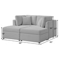 thumbnail image 3 of Comfort Pointe Chandler 4-Piece Gray Performance Fabric Chofa, 3 of 14
