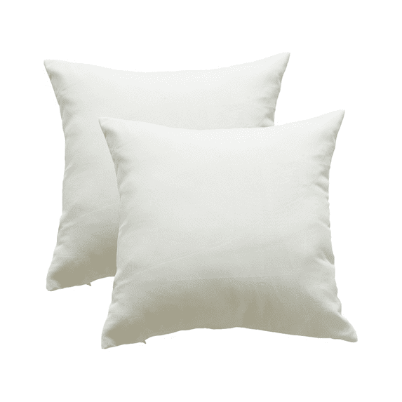 SHANLUO Outdoor Throw Pillow Covers 18x18 Waterproof Pillows for Couch Set of 2 Decorative Cushion Pillowcases Accent Rustic Solid Patio Furniture Sofa Soft, Living Room, Bed Farmhouse White
