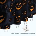 thumbnail image 6 of Dark Blue Halloween Pumpkin Faces Shower Curtain 72"x84" ,Bathroom Decorative Shower Curtains Set with 12 Hooks,Modern Waterproof Washable Shower Curtain, 6 of 6