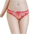 thumbnail image 1 of Gibobby Lencería sexy Bragas Lencería Out Ladies Hollow Sexy Ropa interior Mujeres Tangas Encaje(Rojo, Talla única), 1 of 5