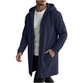 thumbnail image 5 of VBVC Men's Fall Long Full Zip Hoodie with Pockets , Oversized Lightweight Jacket For Men, S-3XL, 5 of 6