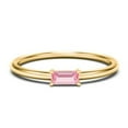 thumbnail image 1 of East-West Stackable Baguette Birthstone Ring - Pink Tourmaline (October), 1 of 5