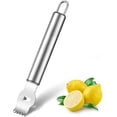 thumbnail image 1 of Éplucheur de Zeste de Citron, Zesteur de Citron Professionnel avec Couteau à Cannelle Tranche de Citron en Acier Inoxydable pour Cocktail, Citron, Ustensile de Cuisine (Poignée en Acier Inoxydable, 6,5 Pouces), 1 of 6