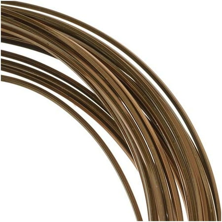 - BeadSmith Non-Tarnish Vintage Bronze Plated Copper Square Craft Bead Wire 21Ga (21Ft)