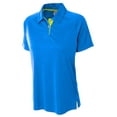 thumbnail image 1 of A4 Apparel NW3293 Ladies Interlock Contrast Polo Shirt - Royal/ Lime - Small, 1 of 2