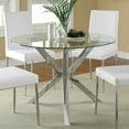 thumbnail image 2 of Vance Round 41-inch Glass Top Asterisk Dining Table Chrome, 2 of 4