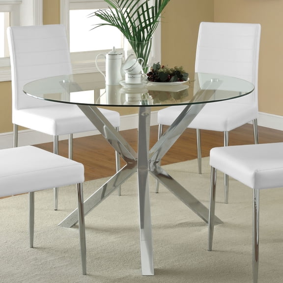 Isolde Chrome 41-inch Dining Table
