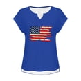 thumbnail image 4 of HEILAU Independence Day Shirts for Women American Flag Graphic Tees Summer Tops V Neck Cap Sleeve Loose Patriotic T Shirts, 4 of 7