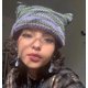 thumbnail image 2 of Women's Cat Beanie Crochet Hats with Ears Knitted Winter Warm Elastic Cap Slouchy for Girls Adults Kids, 2 of 5