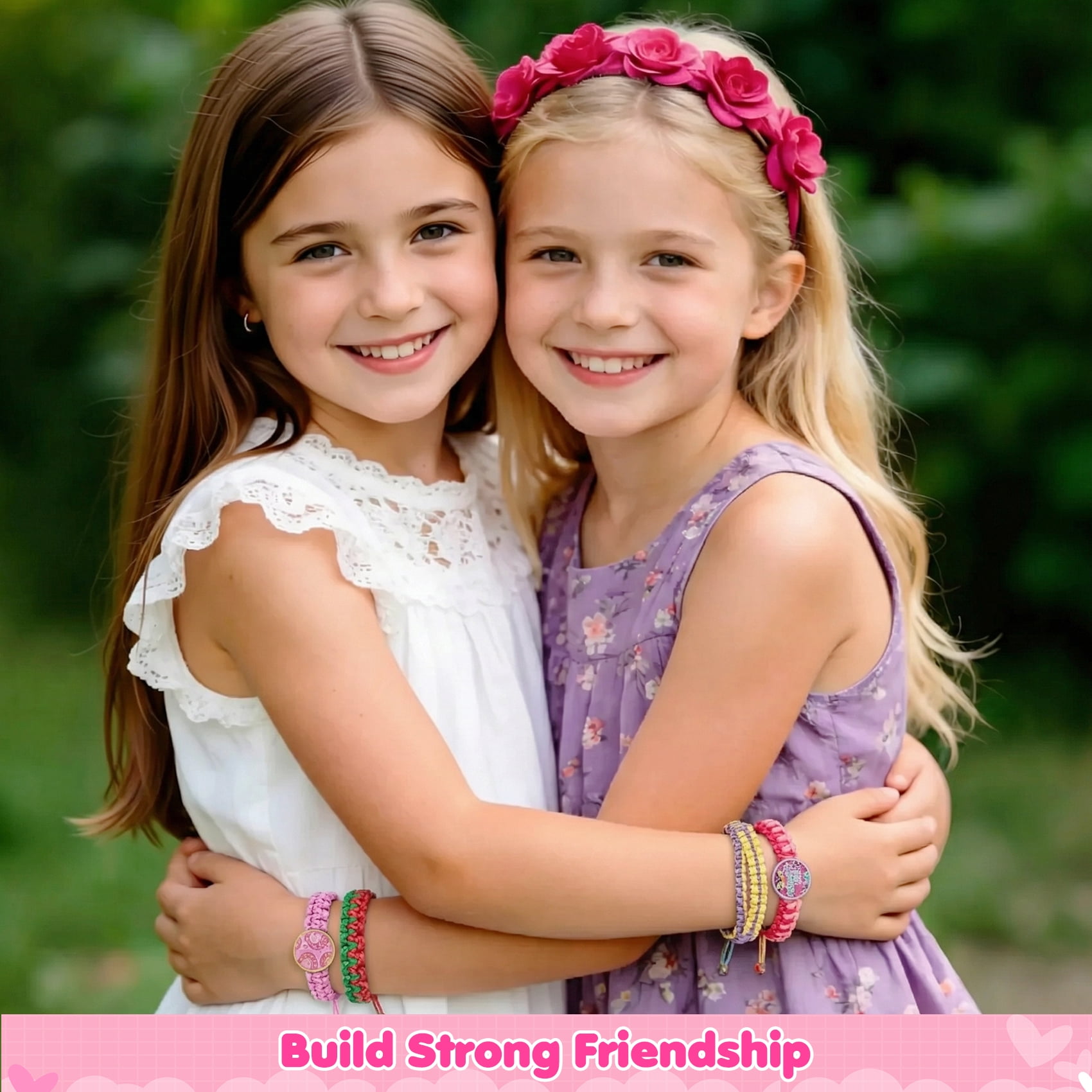 HiberyHom Friendship Bracelet Making Kit for Girls, DIY Arts and Crafts Kit for Kids, Birthday Gifts Party Activity Toys Set for Teen Girl