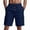 A Navy, variant on Mens Cargo Shorts Drawstring Elastic Waist Relaxed Fit Multi Pockets Stretch Casual Summer Outdoor Hiking Shorts,Sizes M-3XL
