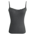 thumbnail image 6 of Womens Lace Camisole Top Square Neck Ribbed Tank Adjustable Straps Sleeveless Going Out Wear, 6 of 9