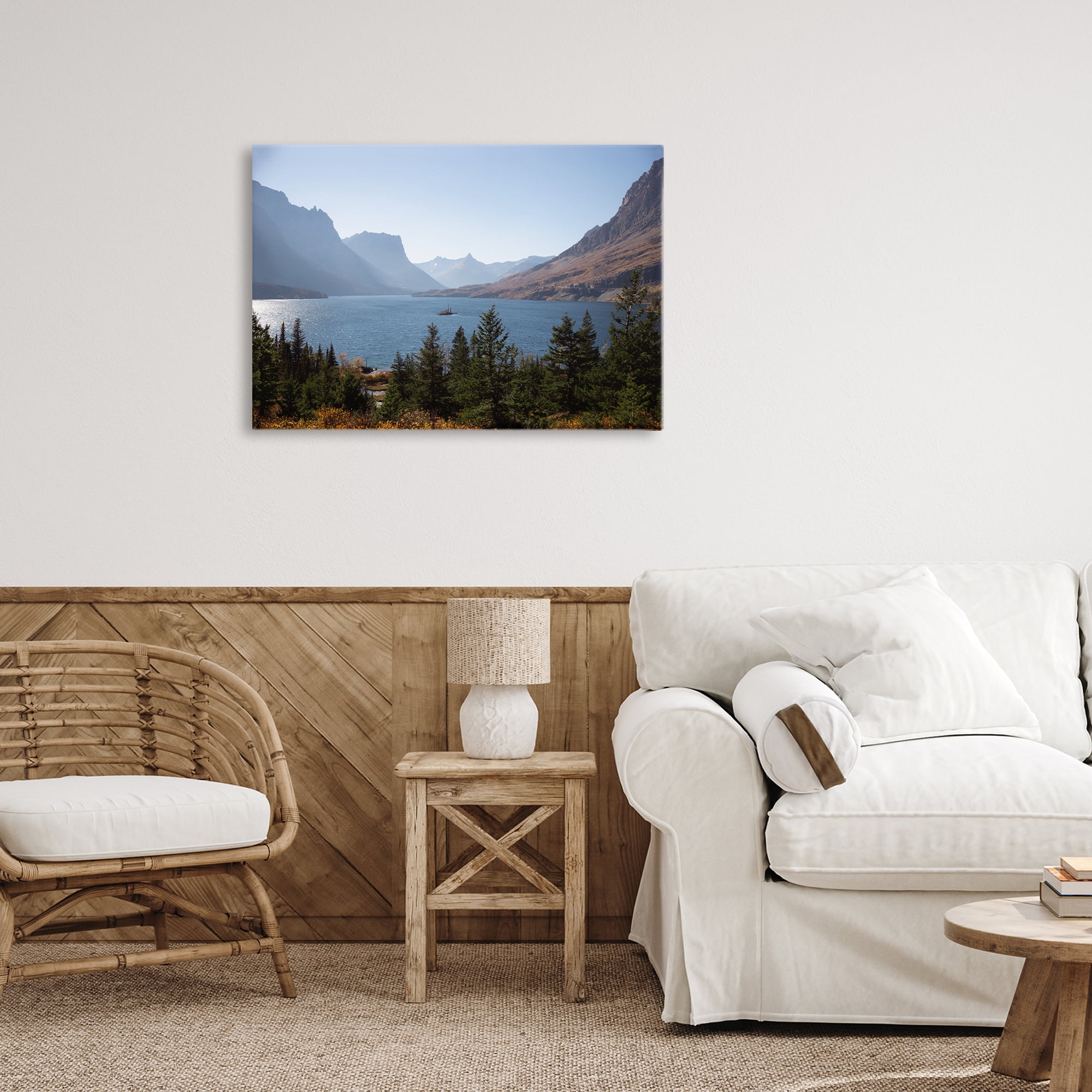 Stupell Industries Cliffs Overlooking Lake Canvas Wall Art, design by Carol Robinson