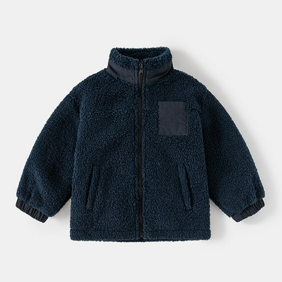 Boys Toddler Jacket Warm Zip Coat Winter Outerwear Stylish Long Sleeve for Cold Weather