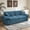 Blue, variant on Wansaly 84" Corduroy Sofa, Soft Sponge, Deep Seats, 2 Pillows, Upholstered Comfort for Living Room, Teal