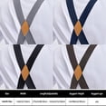 thumbnail image 4 of Mens X-Back Suspenders Elastic Adjustable with 4 Heavy-Duty Clips for Big & Tall Gentlemen, 4 of 9