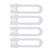 Sliding Cabinet Child Safety Locks- U Slide Door Locking for Childproof Safe Latch & Baby Proofing Lock for Wardrobe,Kitchen,Bathroom,Drawer,Fridge,Cupboard Doors Knobs & Handles (4Pack White)