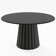thumbnail image 4 of MAYEERTY 52" Wooden Round Rustic Dining Table for Dining Room Kitchen, Black, 4 of 9