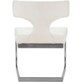 thumbnail image 3 of Meridian Furniture Alexandra White Vegan Leather Dining Chair, 3 of 6