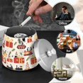 thumbnail image 4 of Yayeee Ashtray with Lid for Cigarette Smokeless Stainless Steel Home Ash Holder, Christmas Box Train, 4 of 7