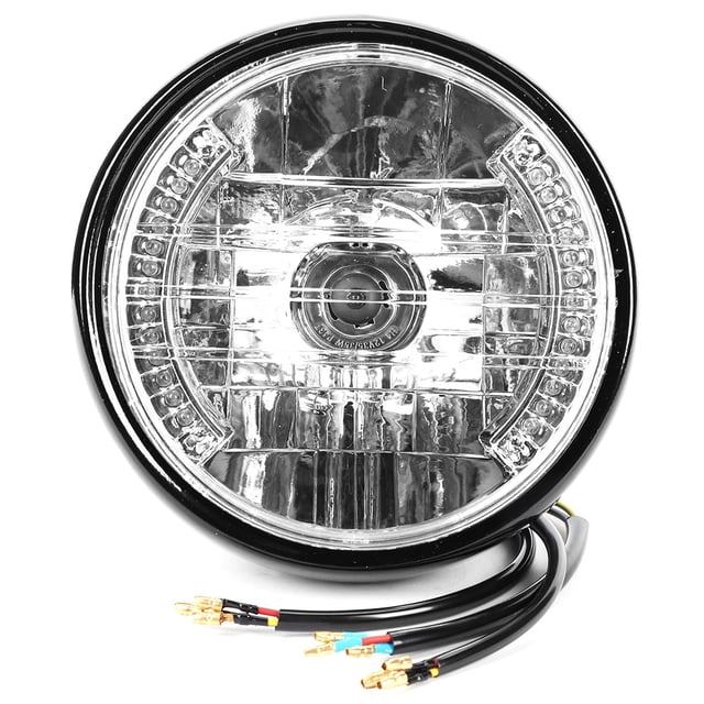 Phare de Moto 7 Pieds' H4, Clignotant LED, Feu de Signalisation avant