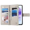 thumbnail image 4 of Funda cartera GANGXUN para Samsung Galaxy A55 , cuero PU con tarjetero, cremallera, correa de mano, soporte y protección 477°, 4 of 6
