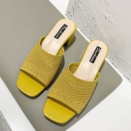 

Women Sandals Clearance 2023! KBODIU Women s Heeled Sandals Backless Mules Slip On Block Heels Flat Shoes Beach Sandals Non-Slip Causal Slippers Summer Athletic Outdoor Beach Sandals