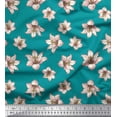 thumbnail image 1 of Soimoi Vert Poly Georgette Tissu Lys Imprimé Floral par Yard 42 Pouces de Large, 1 of 3
