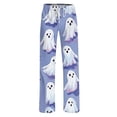 thumbnail image 6 of Zydvens Women's Halloween Pajama Pants - High Waisted Wide Leg Lounge Pants with Pockets - Elastic Drawstring Soft Sleepwear PJ Bottoms - Spooky Skeleton Ghost Pumpkin Printed Lounge Underwear S-3XL, 6 of 7