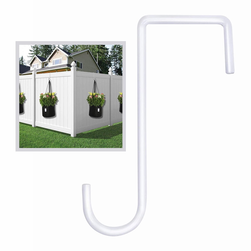 4 Pack Vinyl Fence Hangers Patio Light Hooks Planters 2 x 6 inch Patio