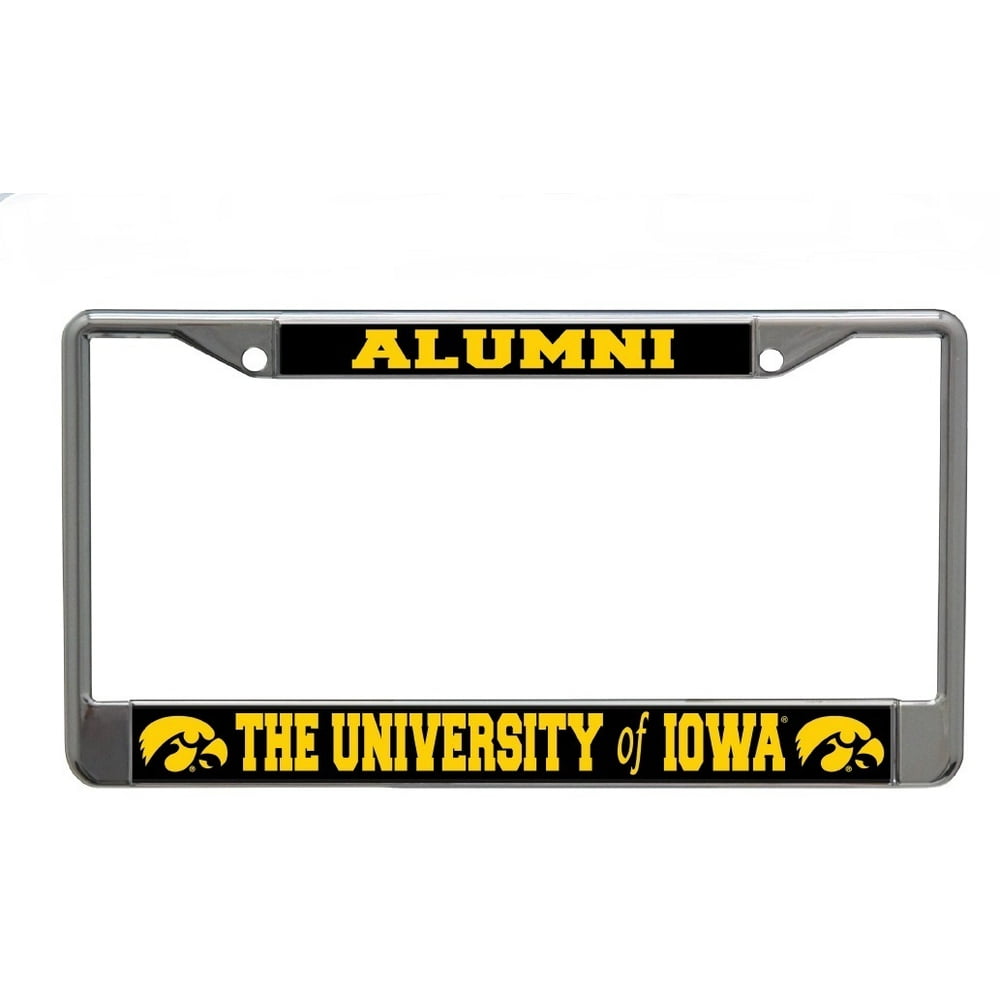 University of Iowa Alumni Chrome License Plate Frame