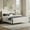 Purple, variant on 4 EVER WINNER Queen Size LED Bed Frame with 4 drawers, Black Queen Bed Frame with LED Light Headboard, Modern Upholstered Bed with Diamond Headboard and Footboard, Black